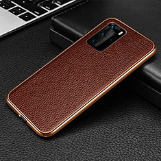 Luxury Aluminum Metal Cover Case T04 for Huawei P40 Pro Brown