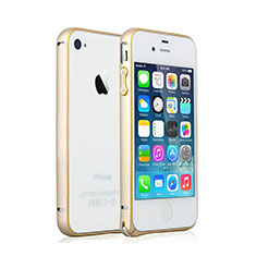 Luxury Aluminum Metal Frame Case for Apple iPhone 4S Gold