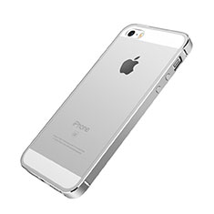 Luxury Aluminum Metal Frame Case for Apple iPhone SE Silver