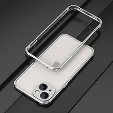 Luxury Aluminum Metal Frame Cover Case A01 for Apple iPhone 13 Mini Silver