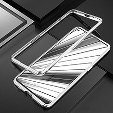 Luxury Aluminum Metal Frame Cover Case A01 for Oppo Find X2 Neo Silver