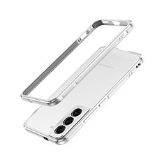 Luxury Aluminum Metal Frame Cover Case A01 for Samsung Galaxy S21 5G Silver