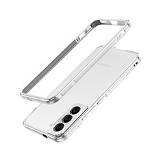 Luxury Aluminum Metal Frame Cover Case A01 for Samsung Galaxy S21 FE 5G Silver