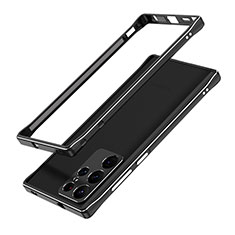 Luxury Aluminum Metal Frame Cover Case A01 for Samsung Galaxy S21 Ultra 5G Black