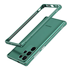Luxury Aluminum Metal Frame Cover Case A01 for Samsung Galaxy S21 Ultra 5G Green