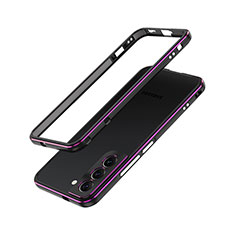 Luxury Aluminum Metal Frame Cover Case A01 for Samsung Galaxy S22 Plus 5G Purple