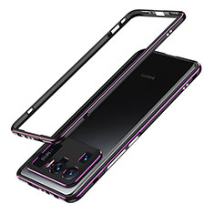 Luxury Aluminum Metal Frame Cover Case A01 for Xiaomi Mi 11 Ultra 5G Purple
