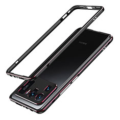 Luxury Aluminum Metal Frame Cover Case A01 for Xiaomi Mi 11 Ultra 5G Red and Black