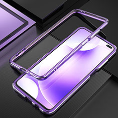 Luxury Aluminum Metal Frame Cover Case A01 for Xiaomi Poco X2 Purple