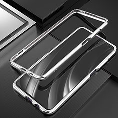 Luxury Aluminum Metal Frame Cover Case A01 for Xiaomi Redmi K30 5G Silver