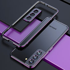 Luxury Aluminum Metal Frame Cover Case A02 for Samsung Galaxy S21 5G Purple