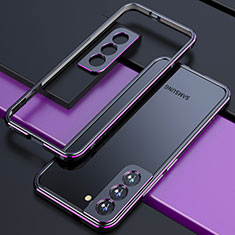 Luxury Aluminum Metal Frame Cover Case A02 for Samsung Galaxy S21 FE 5G Purple