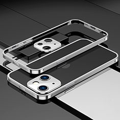 Luxury Aluminum Metal Frame Cover Case A03 for Apple iPhone 15 Silver
