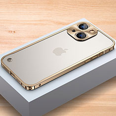 Luxury Aluminum Metal Frame Cover Case A04 for Apple iPhone 13 Mini Gold