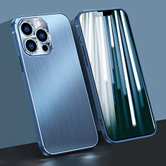 Luxury Aluminum Metal Frame Cover Case A05 for Apple iPhone 13 Pro Blue