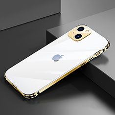 Luxury Aluminum Metal Frame Cover Case A06 for Apple iPhone 13 Gold