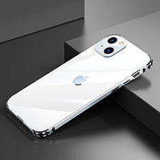 Luxury Aluminum Metal Frame Cover Case A06 for Apple iPhone 13 Mini Silver