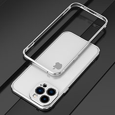 Luxury Aluminum Metal Frame Cover Case for Apple iPhone 13 Pro Max Silver