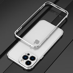Luxury Aluminum Metal Frame Cover Case for Apple iPhone 14 Pro Max Silver