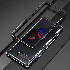 Luxury Aluminum Metal Frame Cover Case for Asus ROG Phone 5 Pro Silver and Black