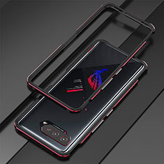 Luxury Aluminum Metal Frame Cover Case for Asus ROG Phone 5 Ultimate Red and Black