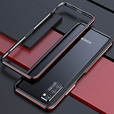 Luxury Aluminum Metal Frame Cover Case for Huawei Honor View 30 5G Red and Black