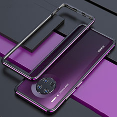 Luxury Aluminum Metal Frame Cover Case for Huawei Mate 30 Pro 5G Purple
