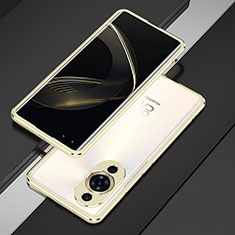 Luxury Aluminum Metal Frame Cover Case for Huawei Nova 11 Pro Gold