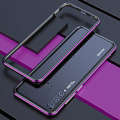 Luxury Aluminum Metal Frame Cover Case for Huawei Nova 4e Purple