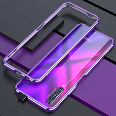 Luxury Aluminum Metal Frame Cover Case for Huawei P Smart Pro (2019) Purple