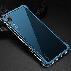 Luxury Aluminum Metal Frame Cover Case for Huawei P20 Blue
