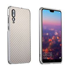 Luxury Aluminum Metal Frame Cover Case for Huawei P20 Pro Silver
