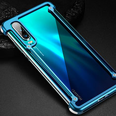 Luxury Aluminum Metal Frame Cover Case for Huawei P30 Blue