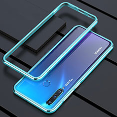 Luxury Aluminum Metal Frame Cover Case for Huawei P30 Lite Blue