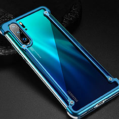 Luxury Aluminum Metal Frame Cover Case for Huawei P30 Pro New Edition Blue