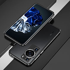 Luxury Aluminum Metal Frame Cover Case for Huawei P60 Pro Black