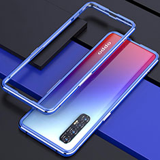 Luxury Aluminum Metal Frame Cover Case for Oppo Find X2 Neo Blue