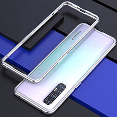 Luxury Aluminum Metal Frame Cover Case for Oppo Find X2 Neo Silver