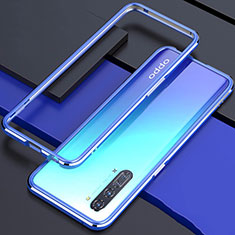 Luxury Aluminum Metal Frame Cover Case for Oppo K7 5G Blue