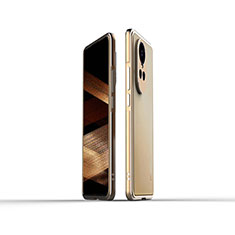 Luxury Aluminum Metal Frame Cover Case for Oppo Reno10 5G Gold