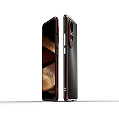 Luxury Aluminum Metal Frame Cover Case for Oppo Reno10 5G Red and Black