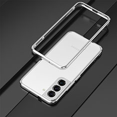 Luxury Aluminum Metal Frame Cover Case for Samsung Galaxy S22 5G Silver