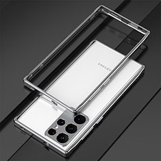Luxury Aluminum Metal Frame Cover Case for Samsung Galaxy S23 Ultra 5G Silver