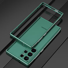 Luxury Aluminum Metal Frame Cover Case for Samsung Galaxy S24 Ultra 5G Green