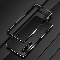 Luxury Aluminum Metal Frame Cover Case for Sony Xperia 1 IV SO-51C Black