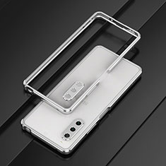 Luxury Aluminum Metal Frame Cover Case for Sony Xperia 10 V Silver
