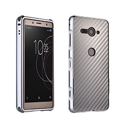 Luxury Aluminum Metal Frame Cover Case for Sony Xperia XZ2 Compact Silver