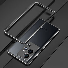 Luxury Aluminum Metal Frame Cover Case for Vivo iQOO 11 5G Black