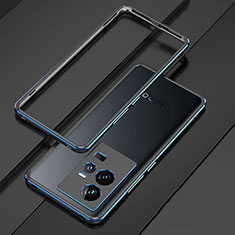 Luxury Aluminum Metal Frame Cover Case for Vivo iQOO 11 Pro 5G Blue