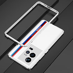 Luxury Aluminum Metal Frame Cover Case for Vivo iQOO 11 Pro 5G Silver